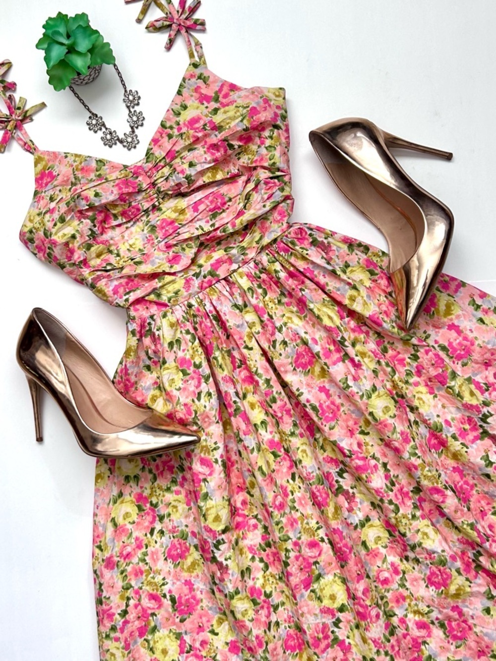 Anthropologie Love The Label Floral Micah Sleeveless Maxi Dress Size XS